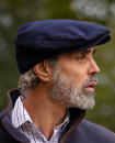 Made in UK Moleskin Shenmore Flat Cap Navy